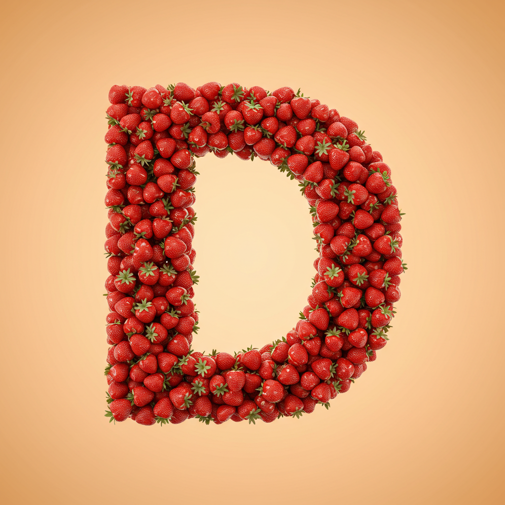 Strawberries 3 — litera D (wariant 2)
