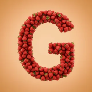 Strawberries 3 — litera G (wariant 2)