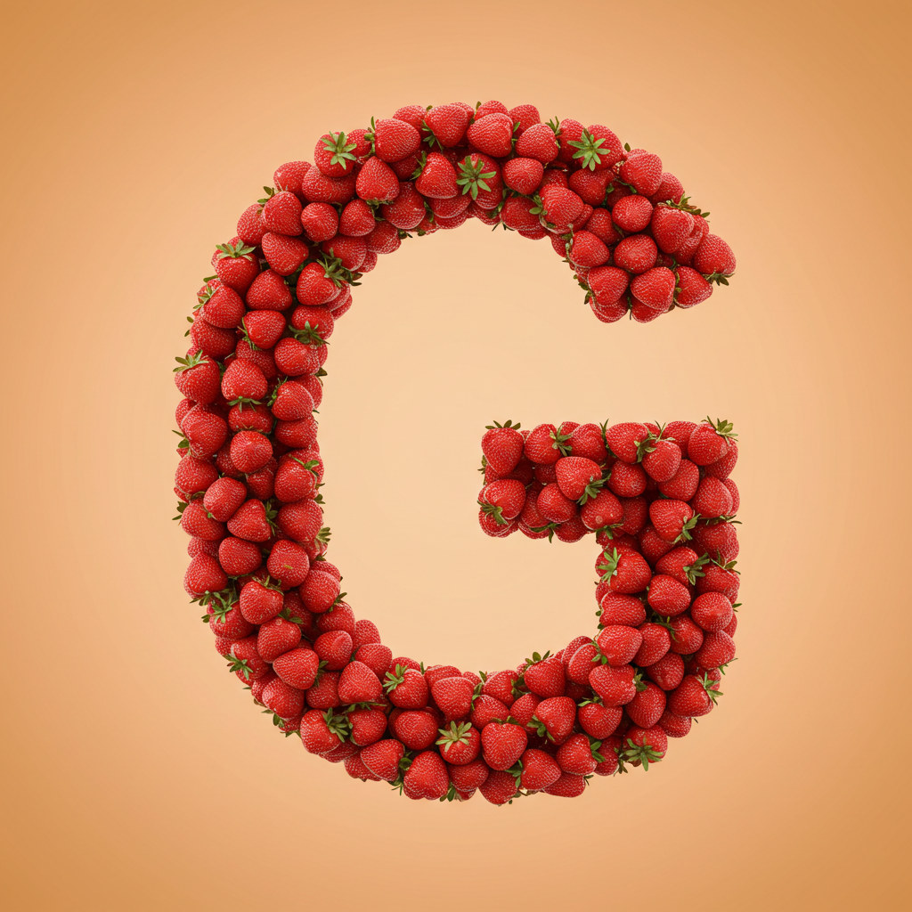 Strawberries 3 — litera G (wariant 2)