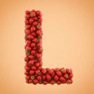 Strawberries 3 — litera L (wariant 2)