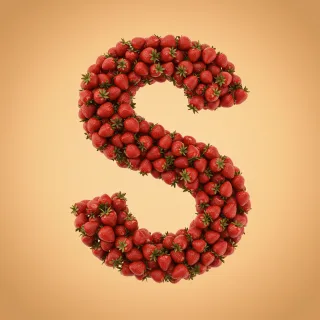 Strawberries 3 — litera S (wariant 2)
