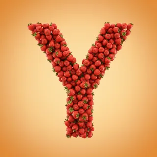 Strawberries 3 — litera Y (wariant 2)