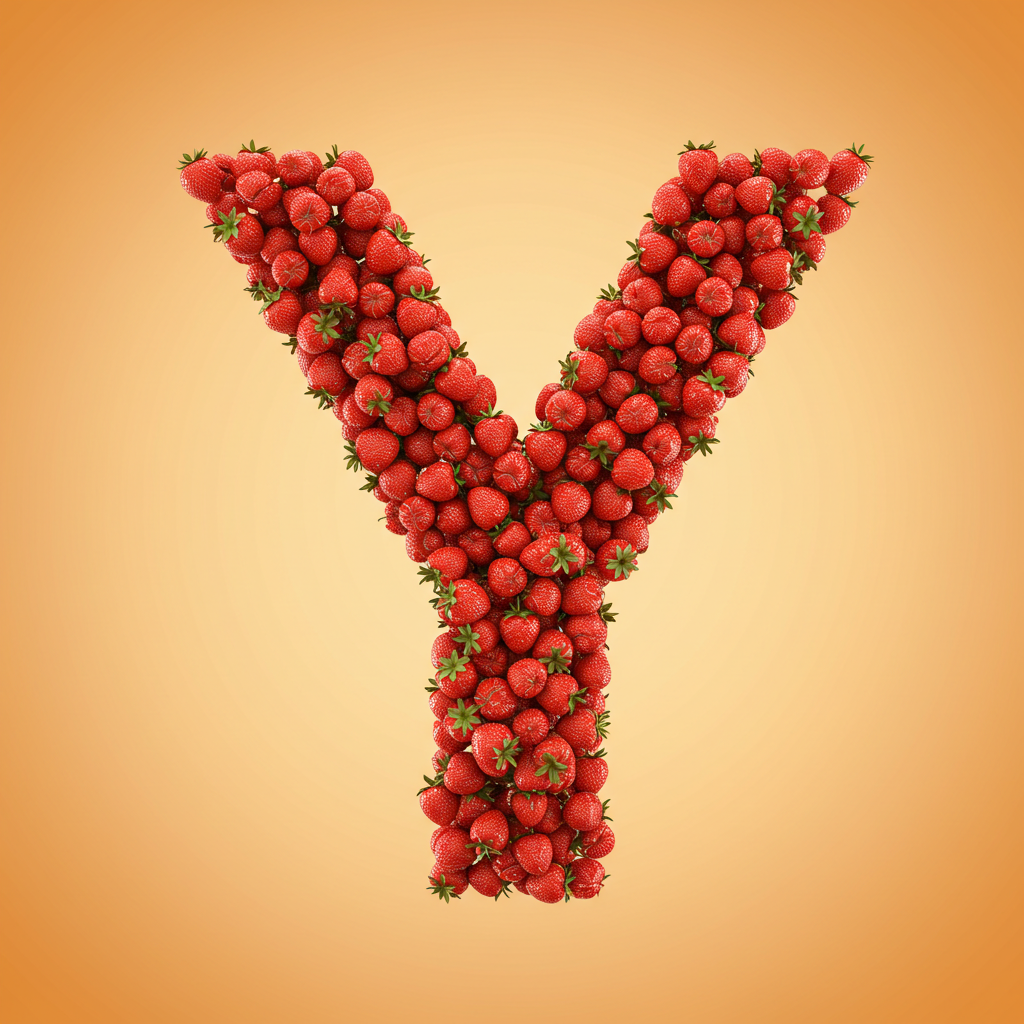 Strawberries 3 — litera Y (wariant 2)