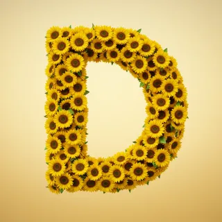 Sunflower 3 — litera D (wariant 2)