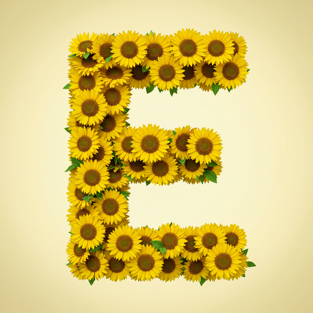 Sunflower 3 — litera E (wariant 2)