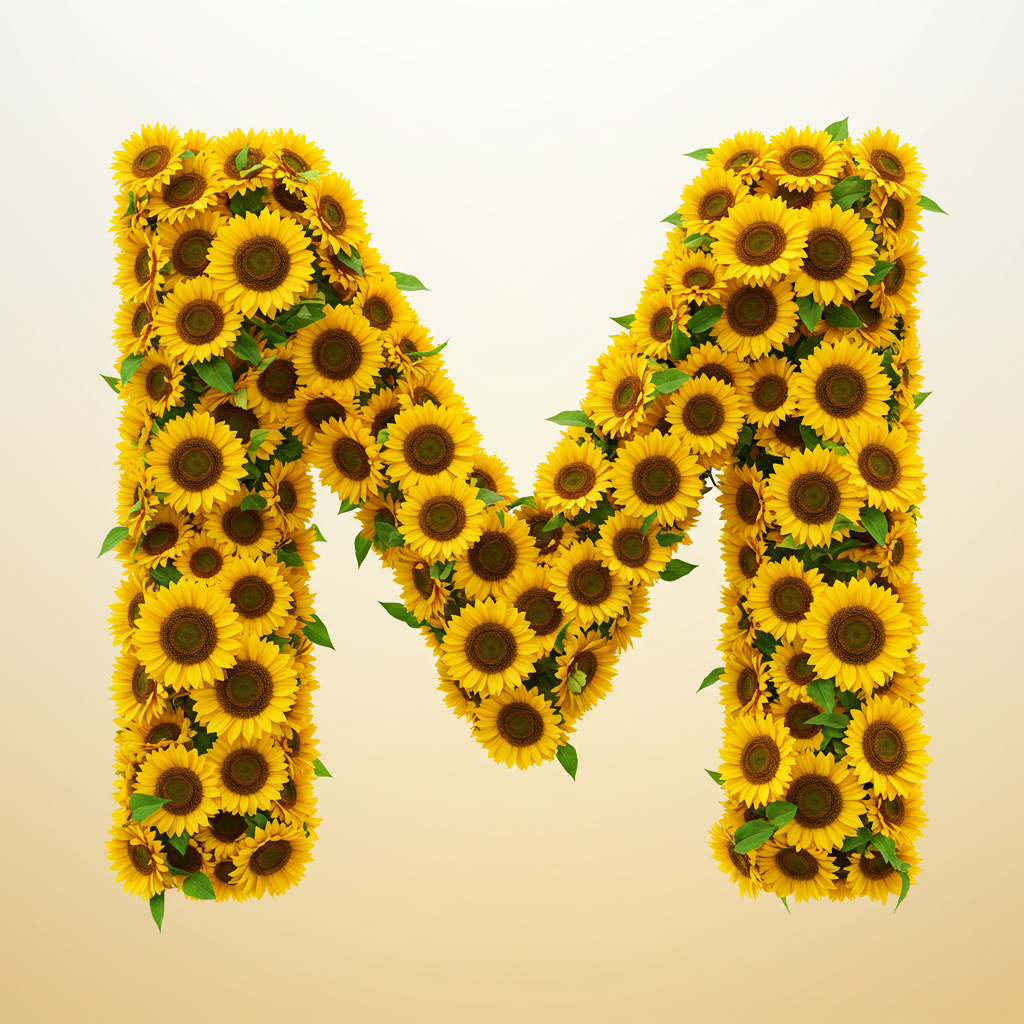 Sunflower 3 — litera M (wariant 2)