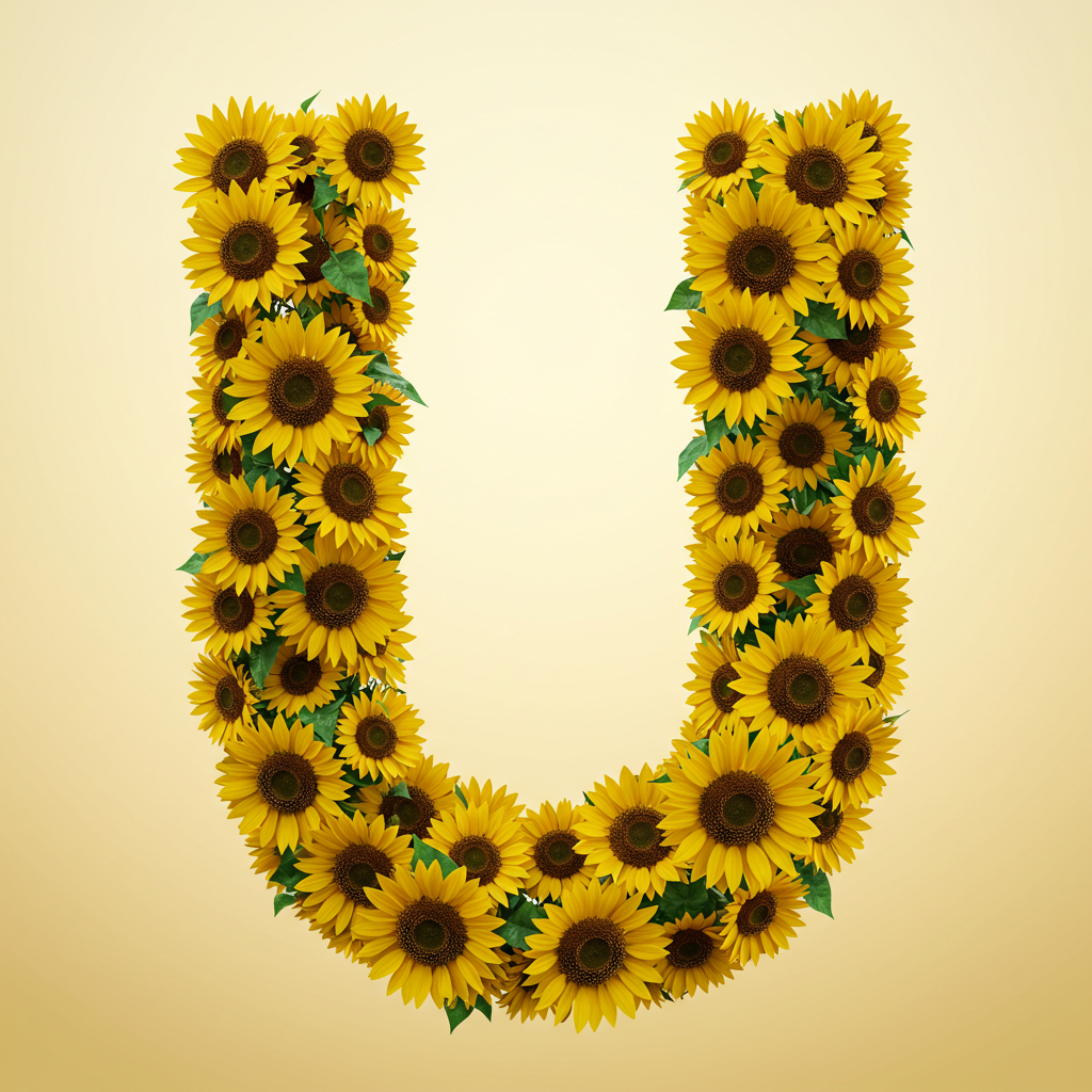 Sunflower 3 — litera U (wariant 2)
