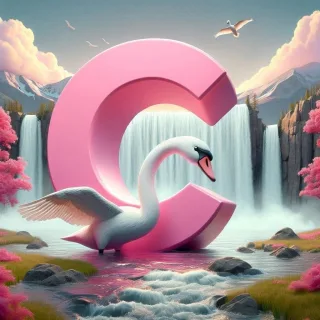 Swan — litera C (wariant 2)