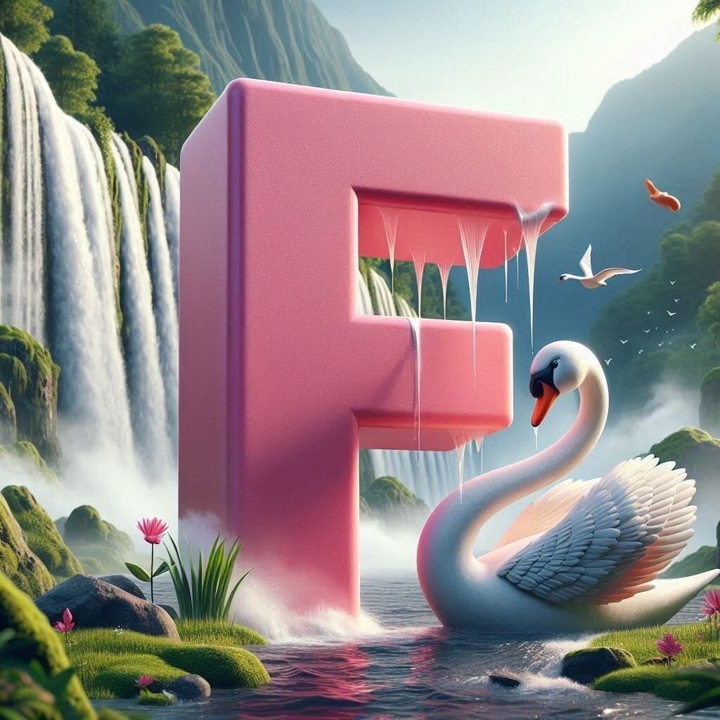 Swan — litera F (wariant 2)