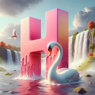 Swan — litera H (wariant 2)