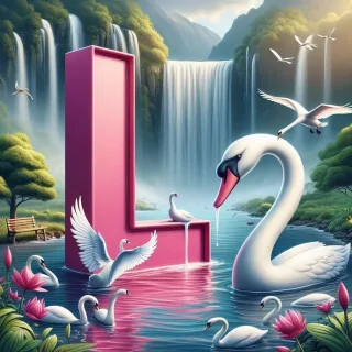 Swan — litera L (wariant 2)