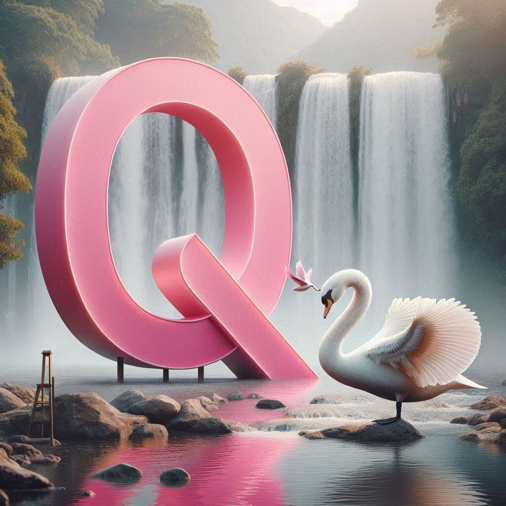 Swan — litera Q (wariant 2)