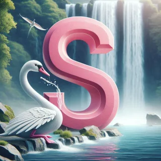 Swan — litera S (wariant 2)