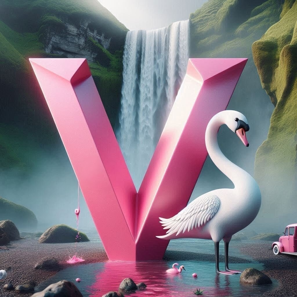 Swan — litera V (wariant 2)