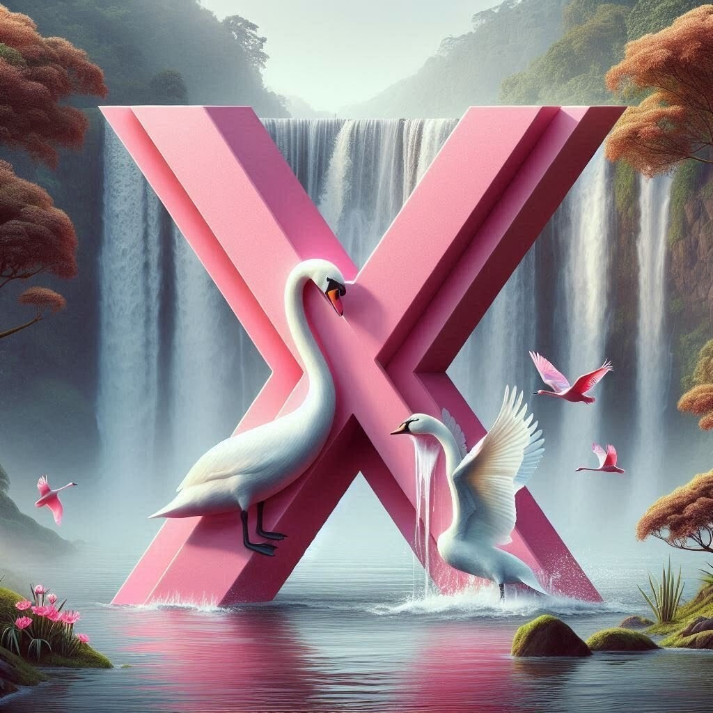 Swan — litera X (wariant 2)