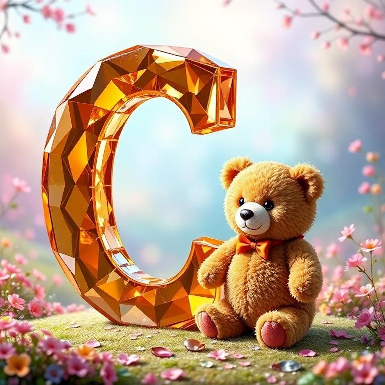 Teddy bear — litera C