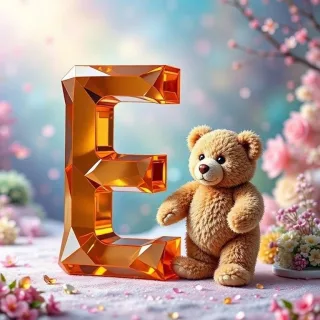 Teddy bear — litera E