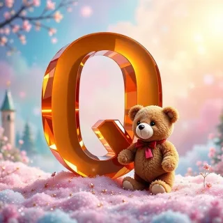 Teddy bear — litera Q