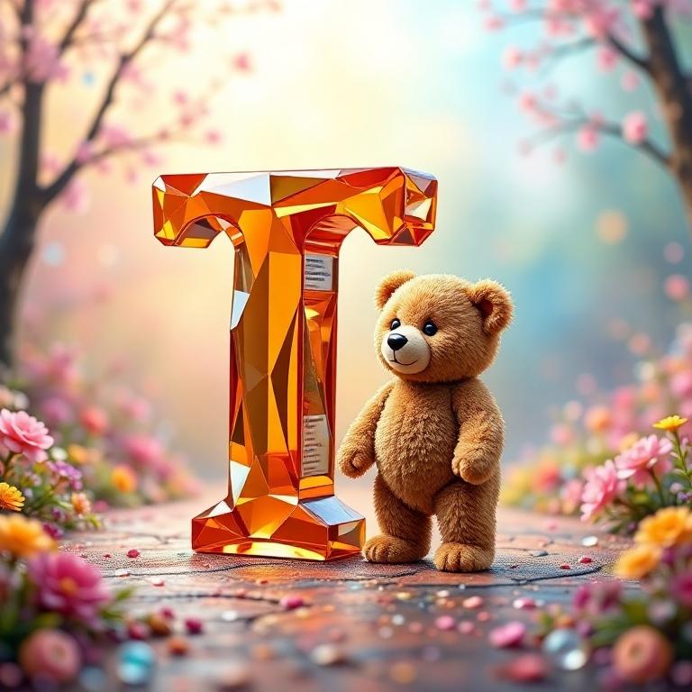 Teddy bear — litera T