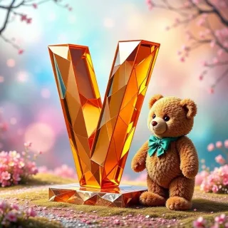 Teddy bear — litera V
