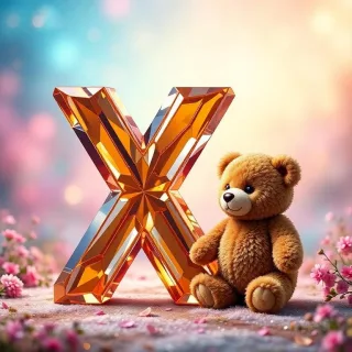 Teddy bear — litera X
