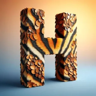 Tiger leather — litera H