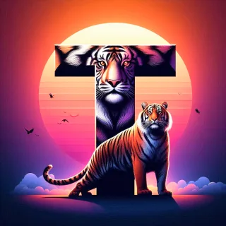 Tigers — litera T (wariant 2)
