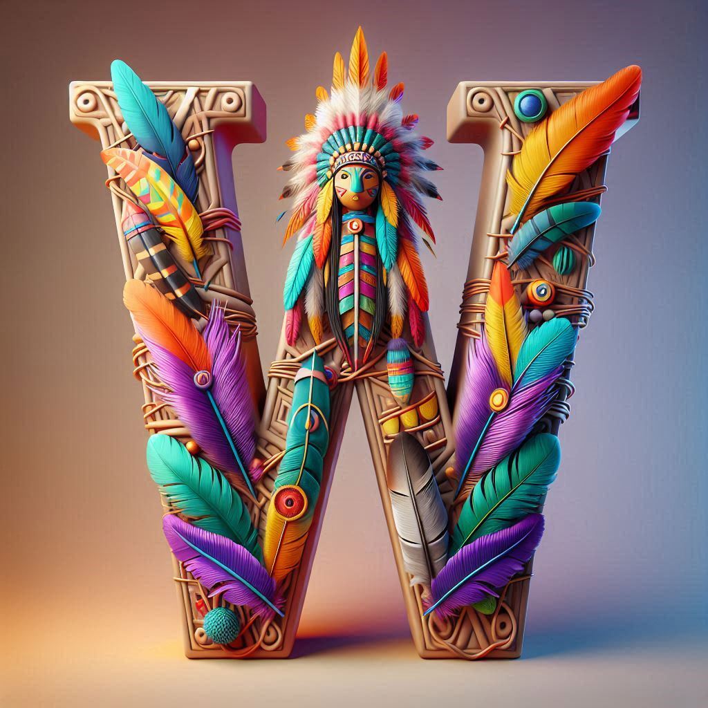 Totem — litera W (wariant 2)
