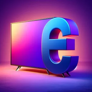 TV set — litera E (wariant 2)