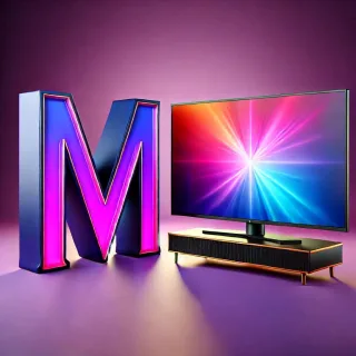 TV set — litera M (wariant 2)
