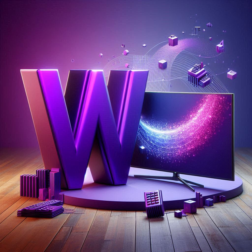 TV set — litera W (wariant 2)