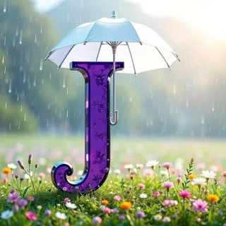 Umbrella — litera J