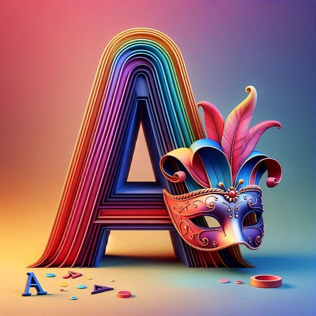 Venetian mask — litera A