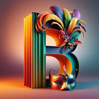 Venetian mask — litera B