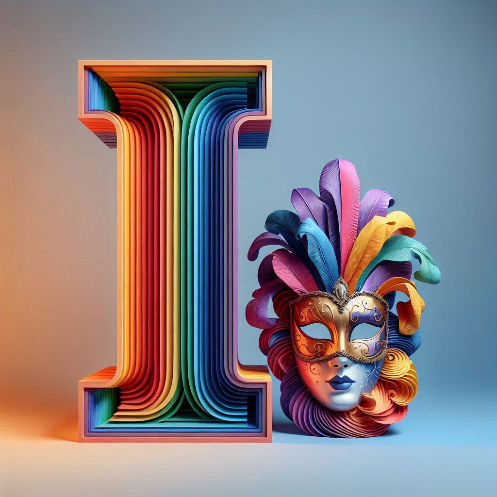 Venetian mask — litera I