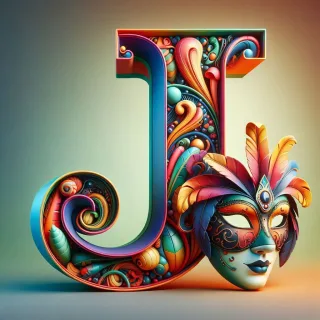 Venetian mask — litera J