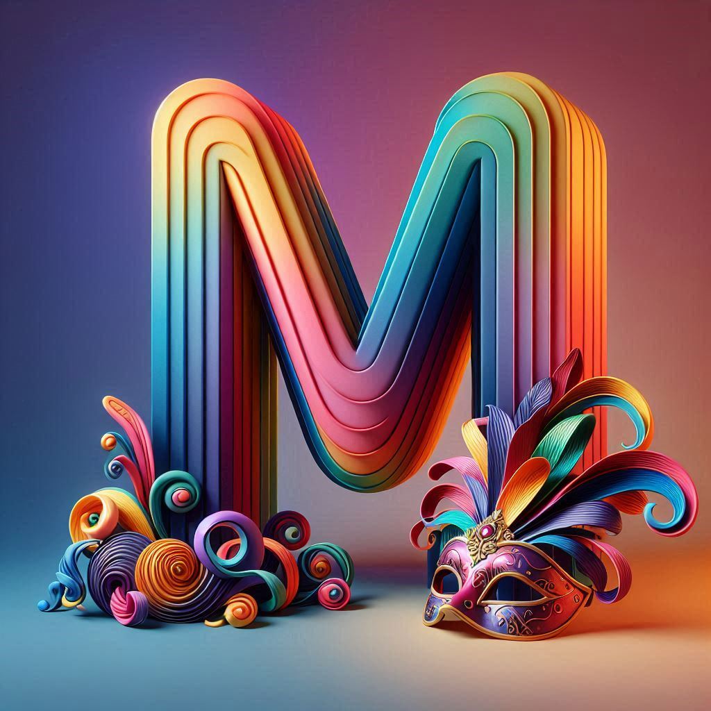 Venetian mask — litera M
