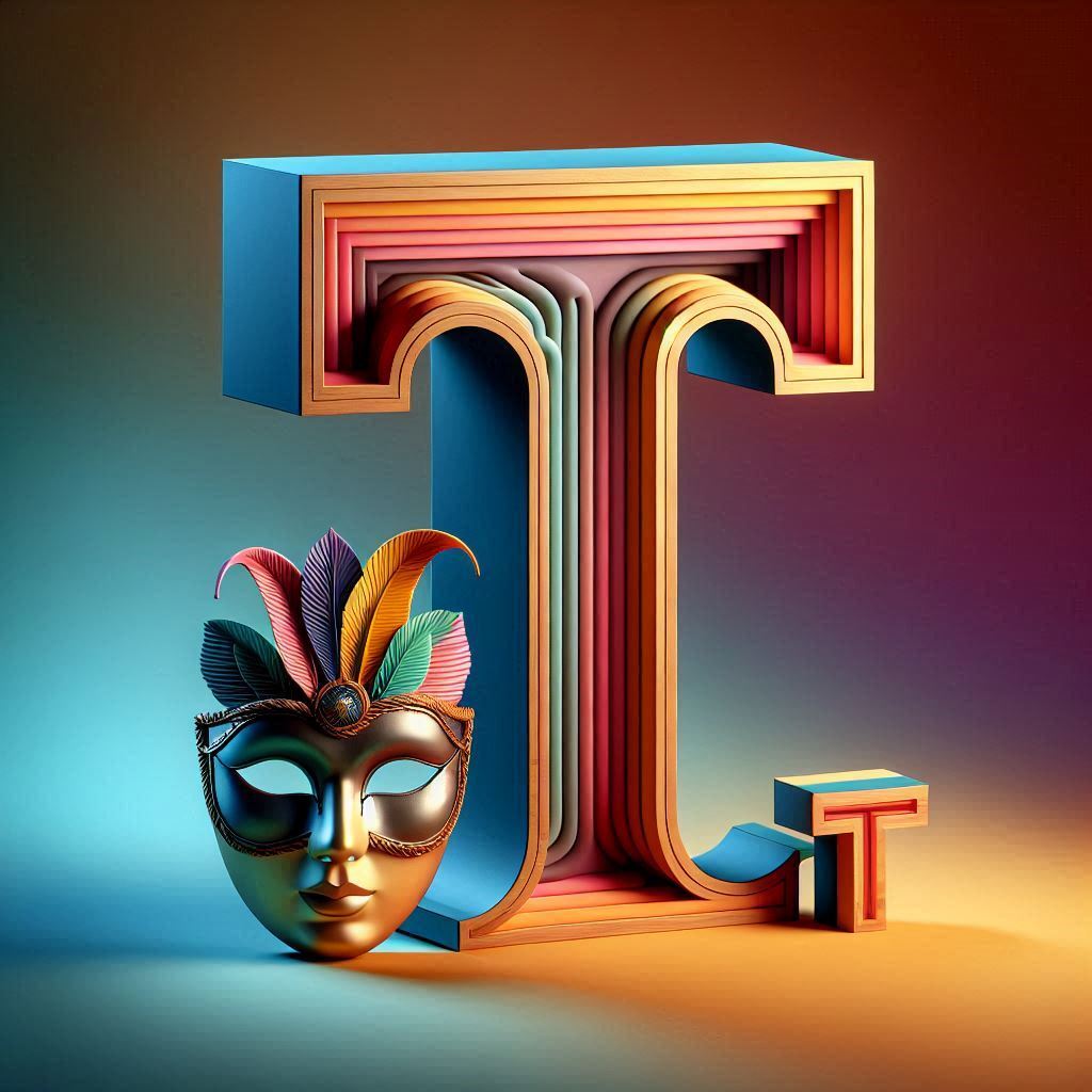 Venetian mask — litera T