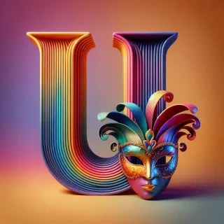 Venetian mask — litera U