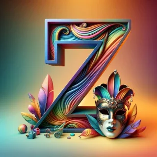 Venetian mask — litera Z (wariant 2)