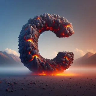 Volcano — litera C (wariant 2)
