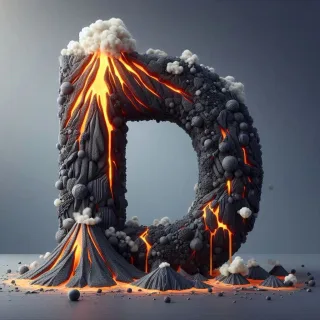 Volcano — litera D (wariant 2)