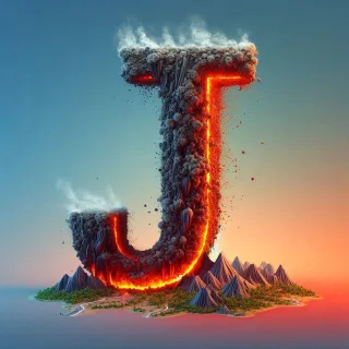 Volcano — litera J (wariant 2)
