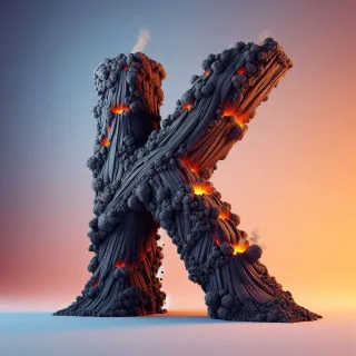 Volcano — litera K (wariant 2)