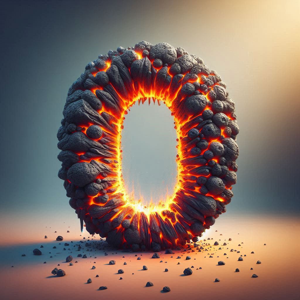 Volcano — litera O (wariant 2)