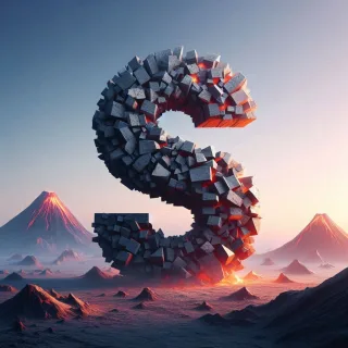 Volcano — litera R (wariant 2)