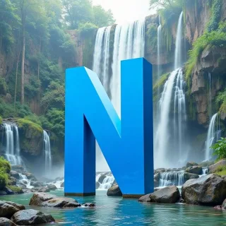 Waterfall — litera N