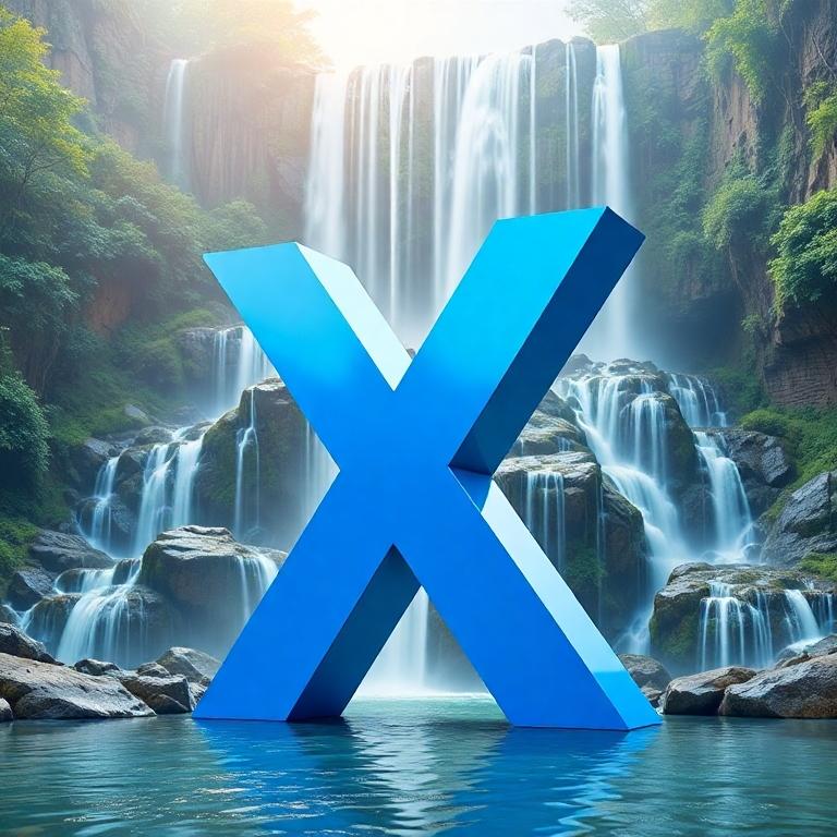 Waterfall — litera X