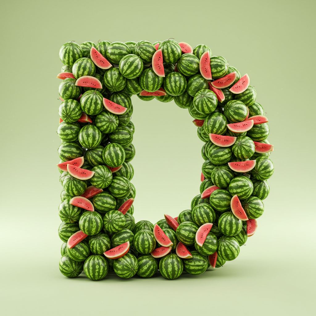 Watermelon 2 — litera D (wariant 2)
