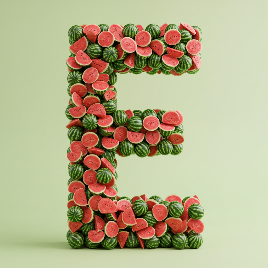 Watermelon 2 — litera E (wariant 2)